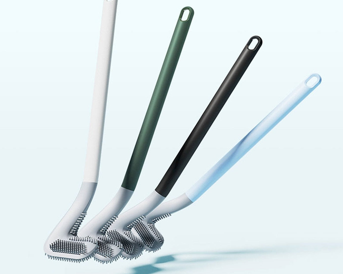 Toilet brush with a golf design theme.