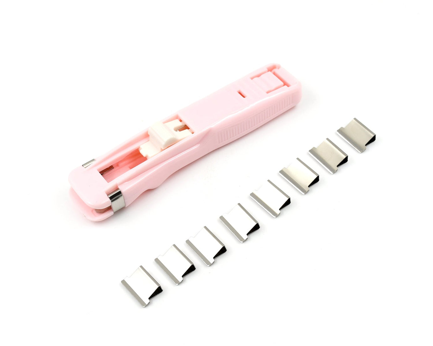 Portable Paper Clamp With 8 Pcs Clip Dispenser Handheld Paper Fast Clam (1 Set)