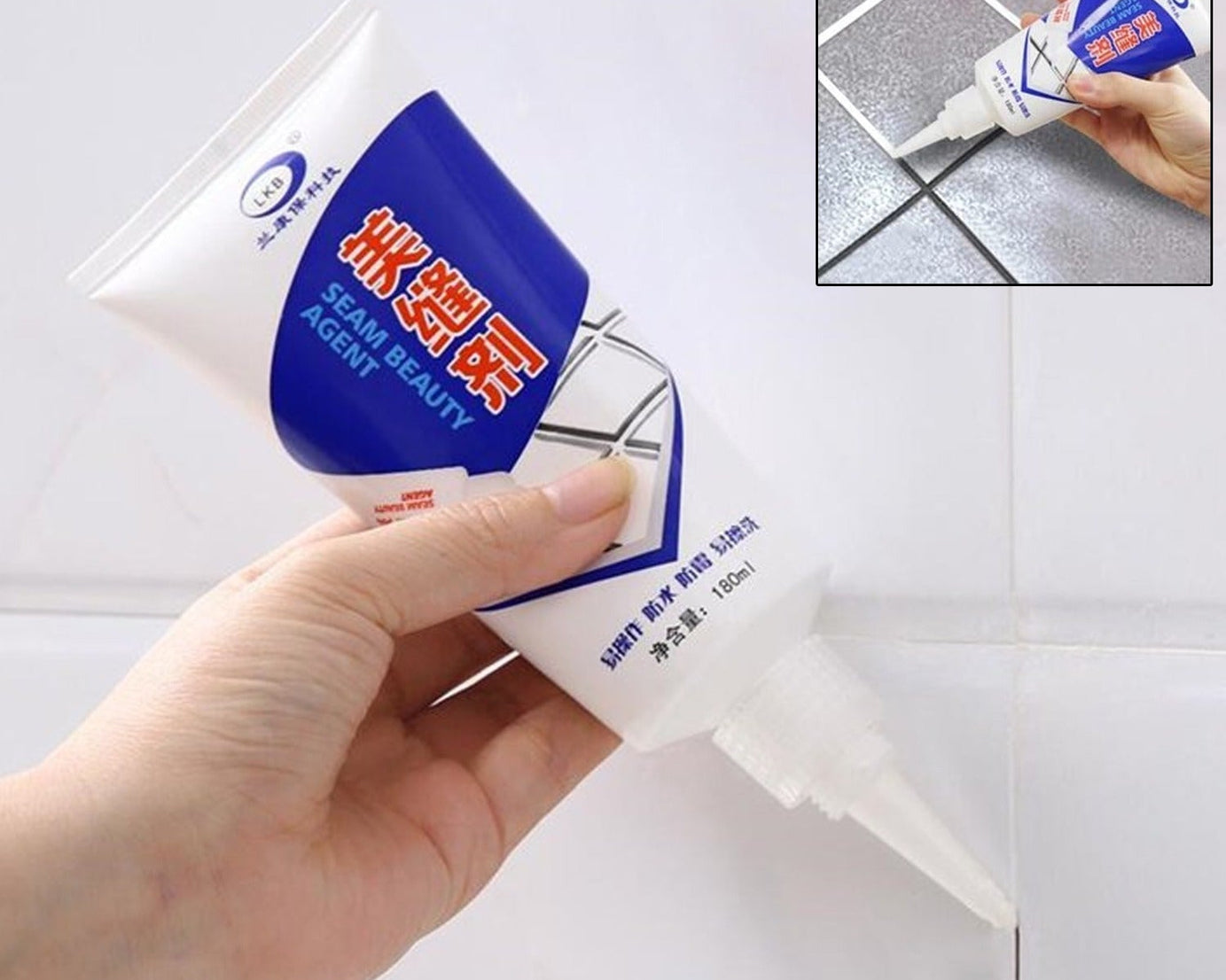 Waterproof Tile Gap / Crack / Grout Filler Water-Resistant Silicone Sealant for DIY Home Sink Gaps / Tiles Gaps / Grouts Repair Filler Tube For Home, Office, Bathroom, Toilets, Kitchen (180 Ml)