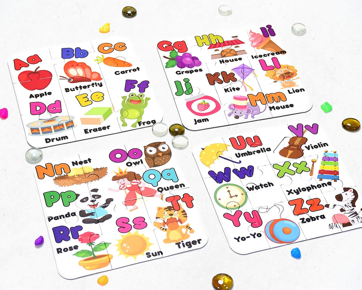 ABC jigsaw puzzle for kids, colorful and educational
