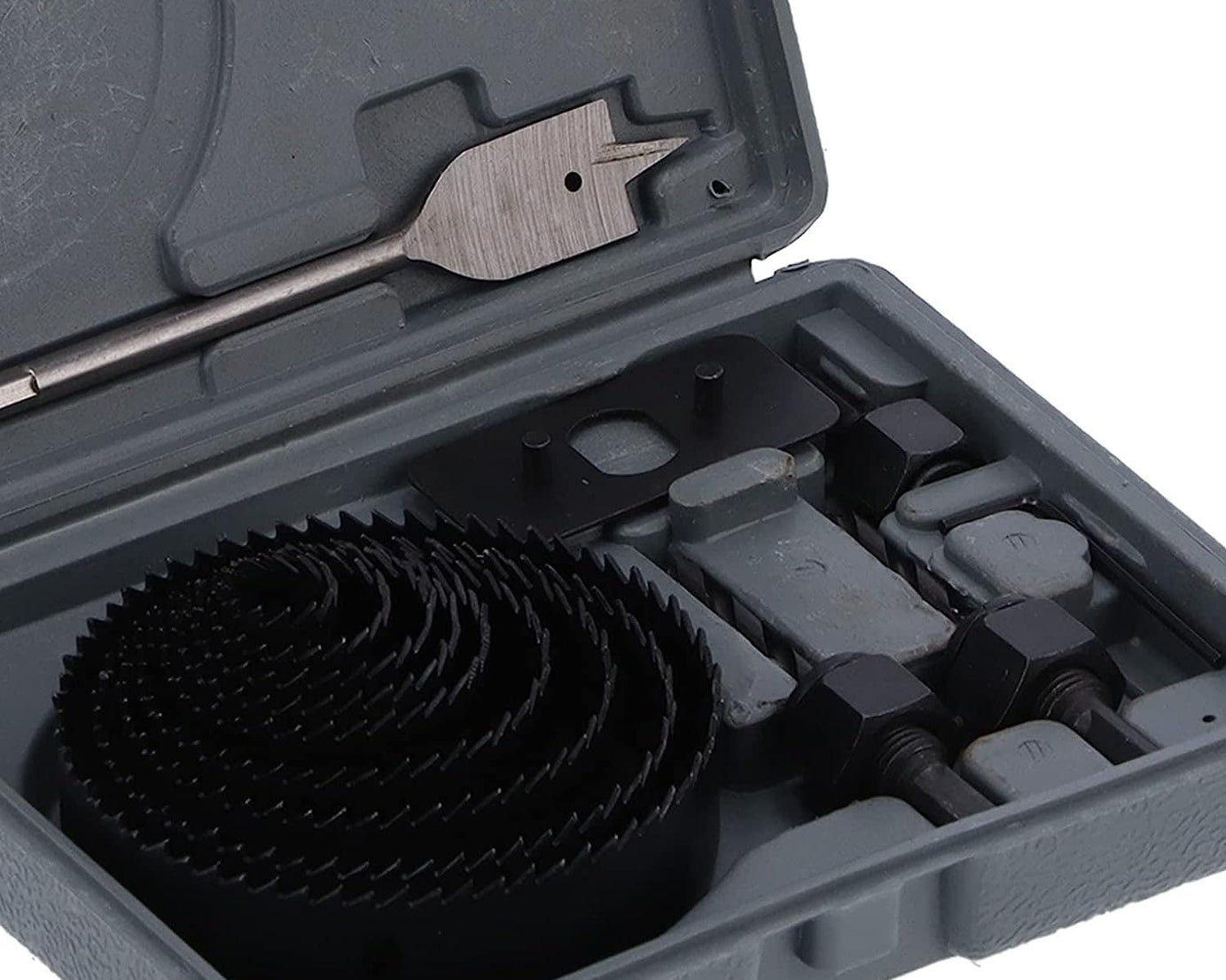 7576 Drill Hole Cutter, Carbon Steel High Accuracy Incisive Hole Saw for Cutting PCV for Cutting Plastic for Cutting Wood Hole Saw Kit (18 Pcs Set)