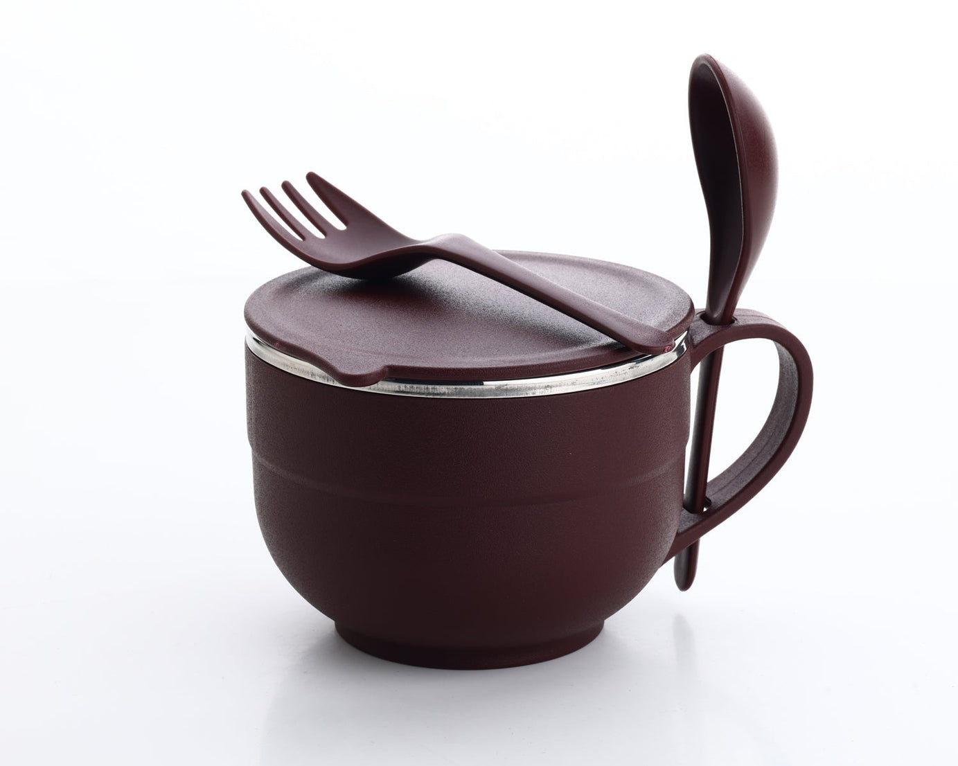 Stylish stainless steel noodle bowl with ergonomic handle