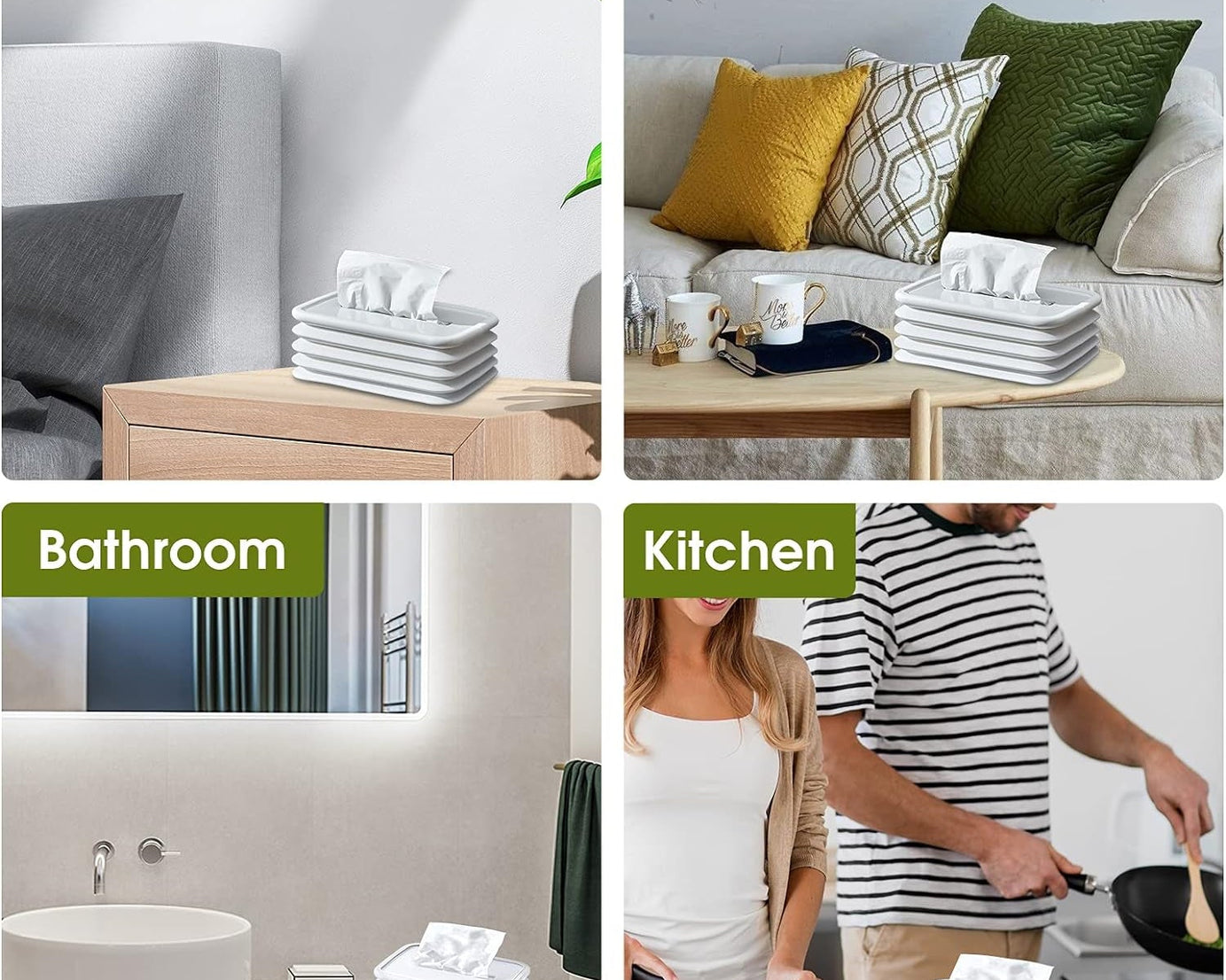 Tissues Holder Silicone Simple Tissue Box Tissues Cylinder Tissues Cube Box Tissue Holder for Bathroom Office Car Bedroom for Bathroom Room Office Car