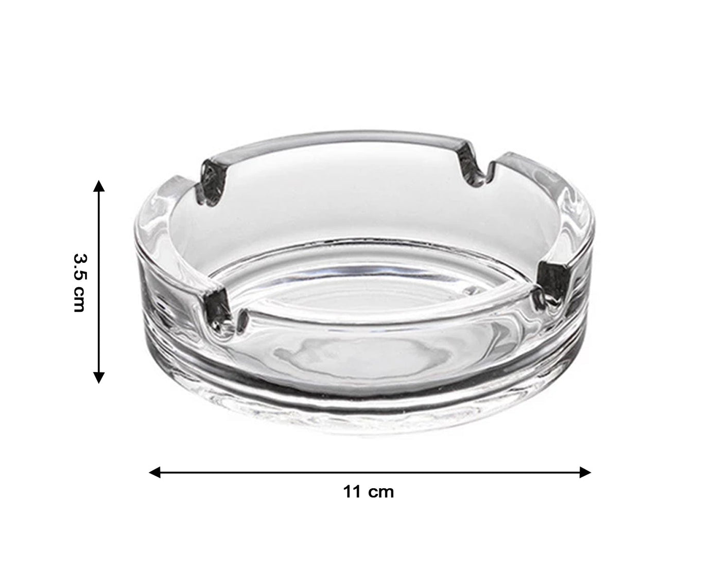 Classic ashtray with a detailed crystal design.