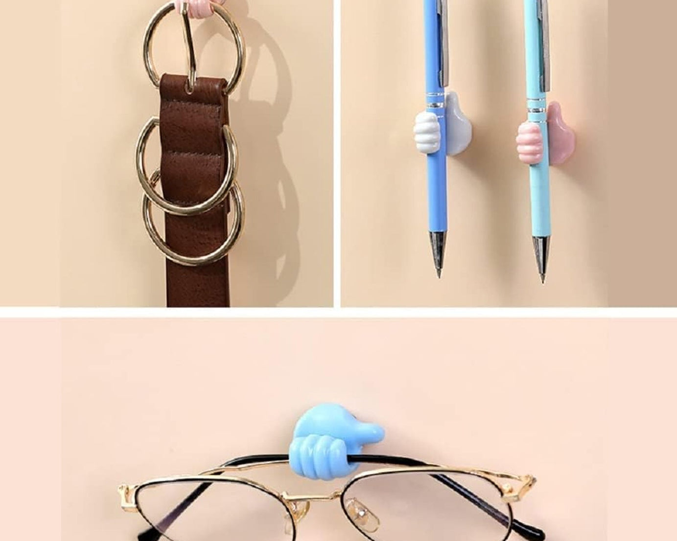 Thumb Cable Clips,Cord Holder Multi-Functional Wall Hooks Cable Organizer Cable Management for Desk Home Office Car Multi Color (Pack Of 10)