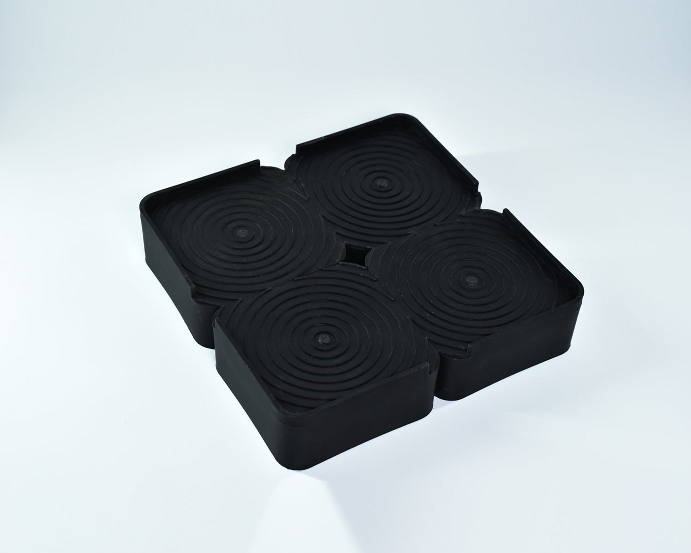 Square base stands for furniture, shown in various angles for better handling.