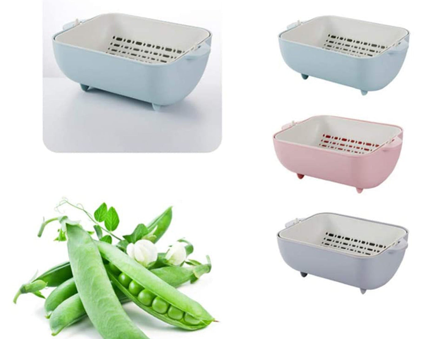 Rotatable BPA-free strainer bowl for efficient washing