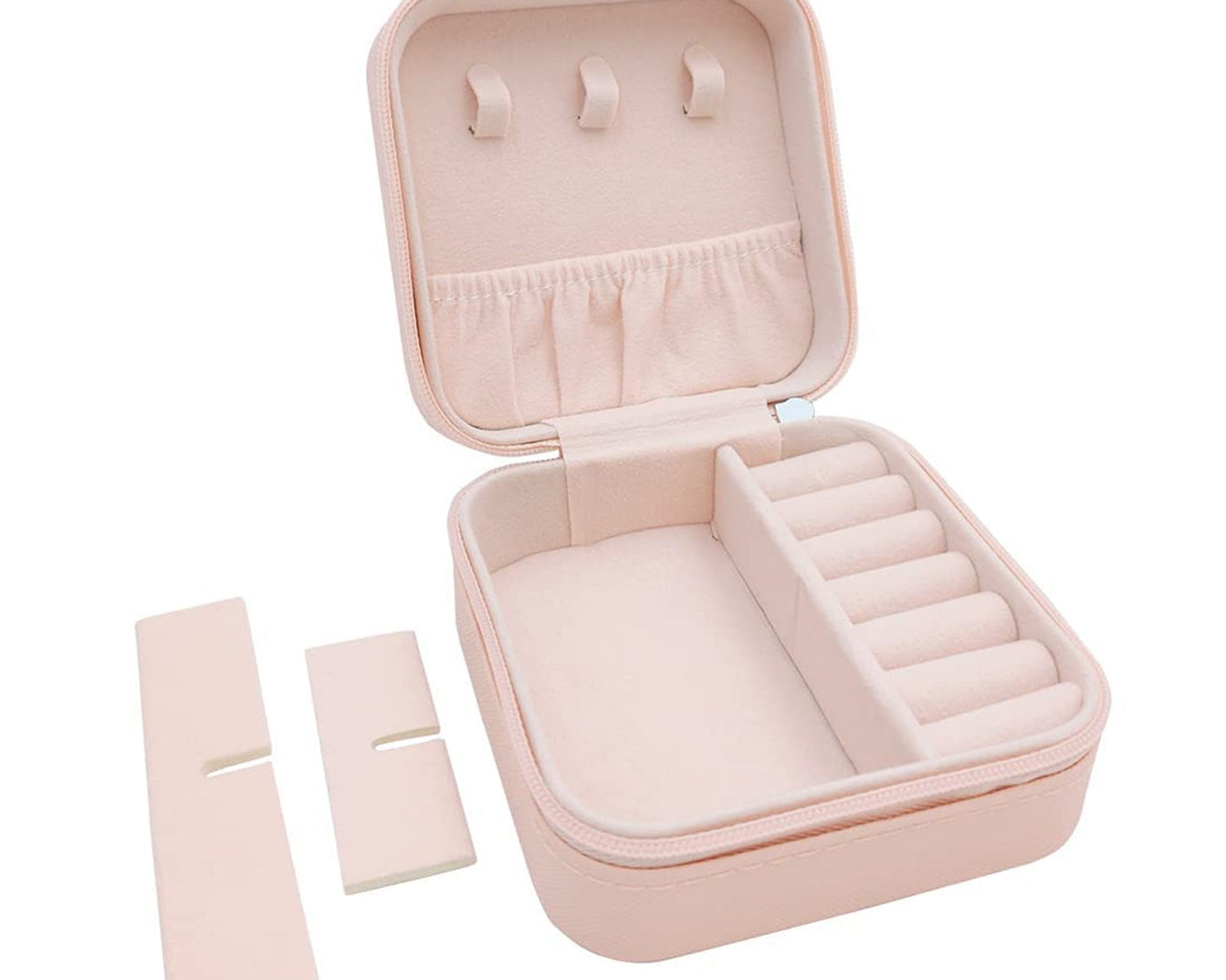 Jewellery Box for Women, Mini Portable Jewelry Box Organiser,PU Leather Jewlerrying Display Holder, Small Travel Jewellery Box for Girls, Women, Mother, Daughte, Travel Ring, Pendant, Earring, Necklace Storage Case