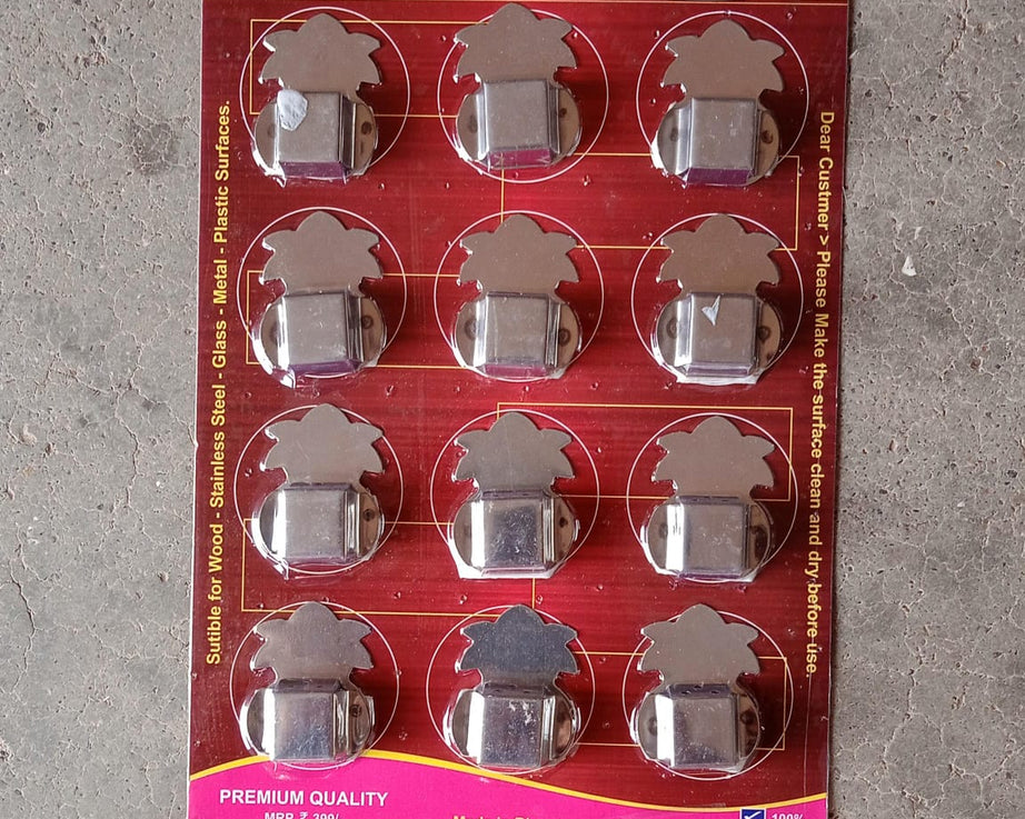 Stainless Steel Agarbatti Stand (12 Pack): Self-Adhesive, Wall Mounted
