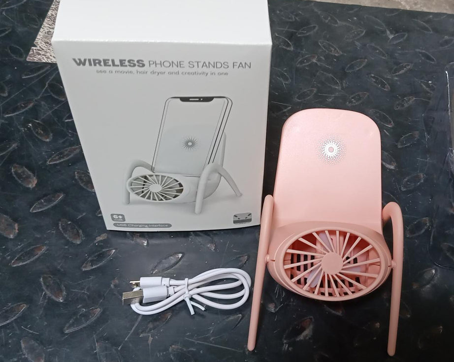 Portable Mobile Phone Holder Fan  Personal Fan Multi- Function Fan Handheld Charging Fan (Battery Not Include)