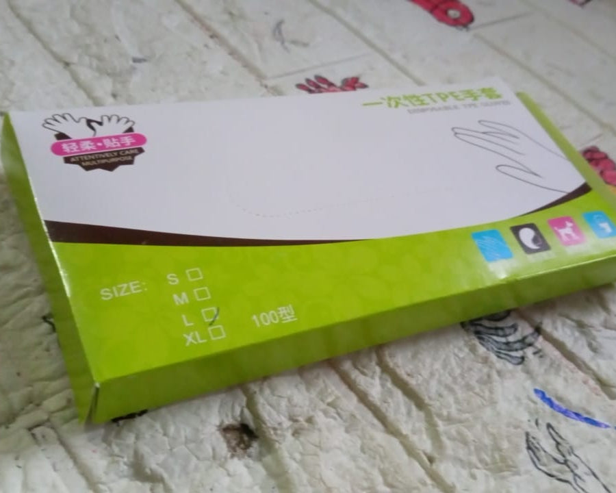 0665 Large Size Plastic Transparent Disposable Clear Plastic Hand Gloves For Home, Kitchen, Hotels, Hospitals, Clinics, Beauty Parlor, Saloons (100 pcs)