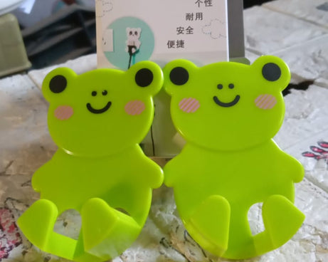 Plastic Adhesive Cable Plug Hook Bathroom Power Plug Socket Holder for  office, home and restaurant use 2 pc Set