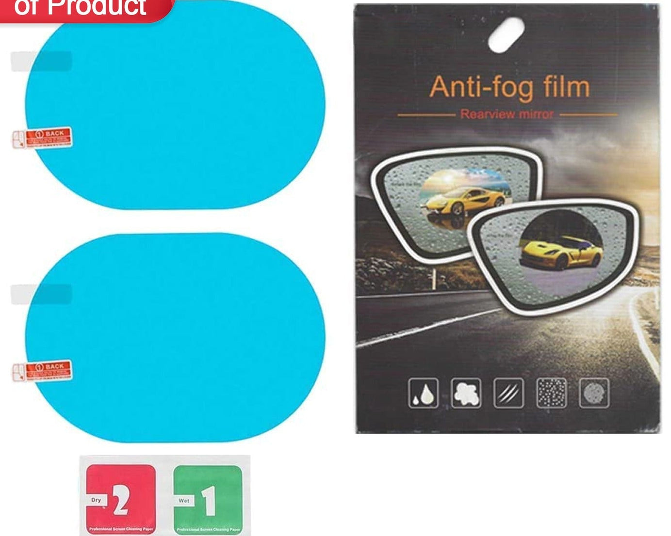 Anti Fog Anti Scratch Interior Rearview Car Mirror Film Waterproof HD Clear Protective Sticker Film for Safe Driving, Car Mirrors, Side Windows
