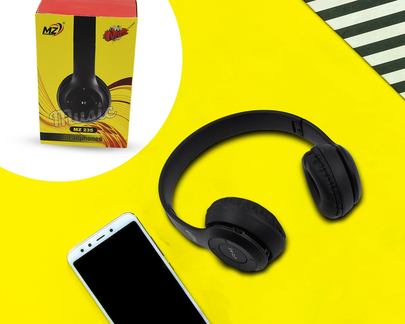 Wireless Headphone Over The Head Bluetooth Headset Foldable Headband Hands-free with Calling Function (1 Pc)