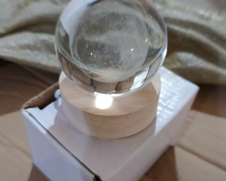 Moon 3D Crystal Ball Lamps with Base For Bedroom 3D Lamps (1 Pc)