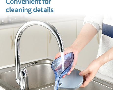 Functional soap box in a unique leaf design.