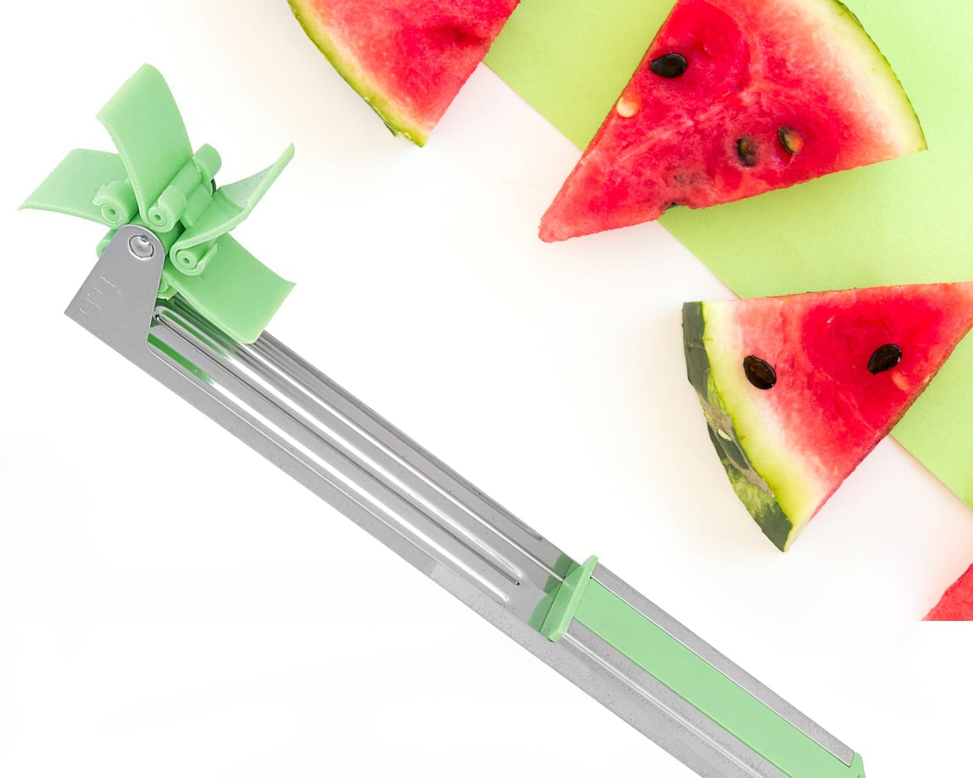 Stainless Steel Washable Watermelon Cutter Windmill Slicer Cutter Peeler for Home / Smart Kitchen Tool Easy to Use