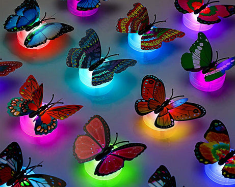 The Butterfly 3D Night Lamp Comes with 3D Illusion Design Suitable for Drawing Room, Lobby.n  (Loose)