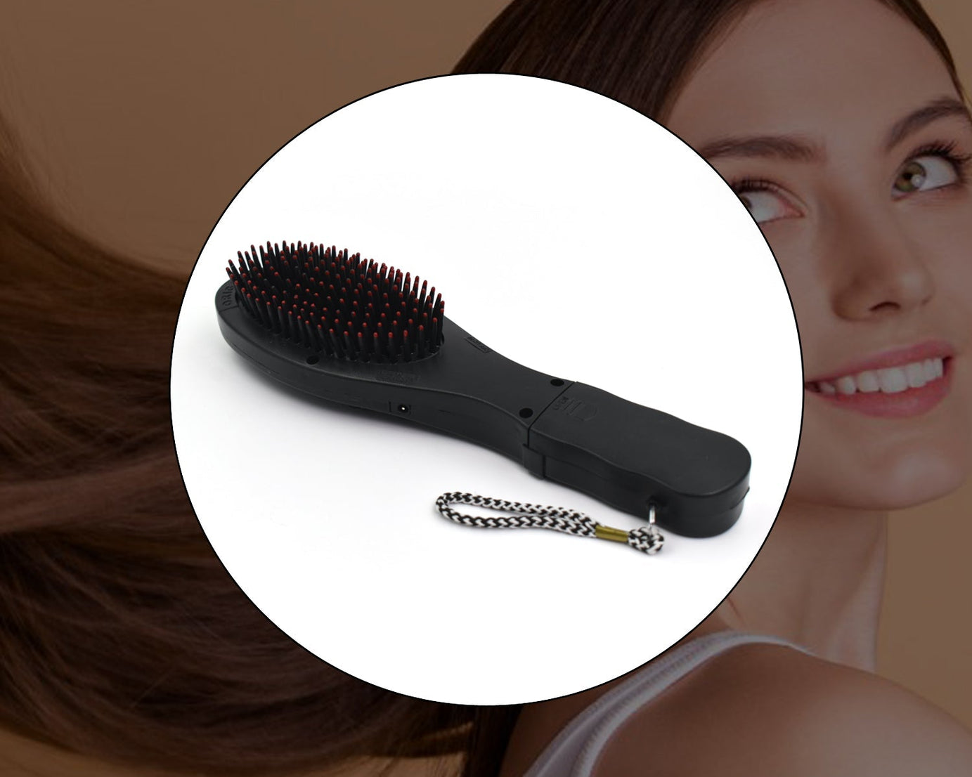 Vibrating hair brush comb massager for relaxing scalp.