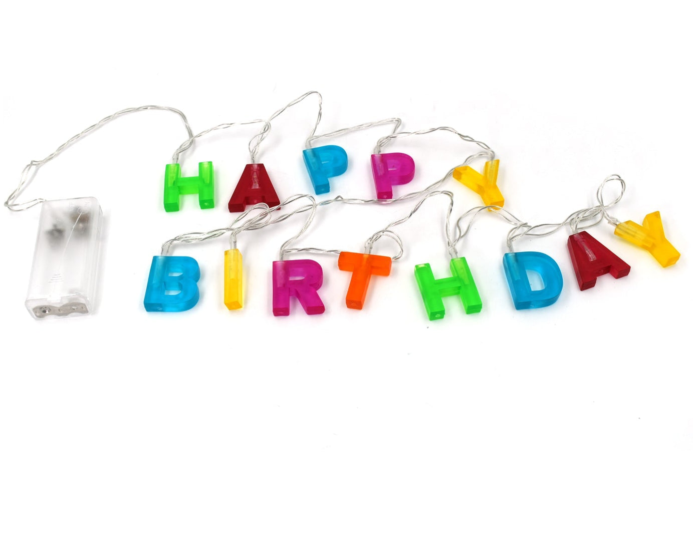 LED Happy Birthday lights, multicolor, for outdoor use