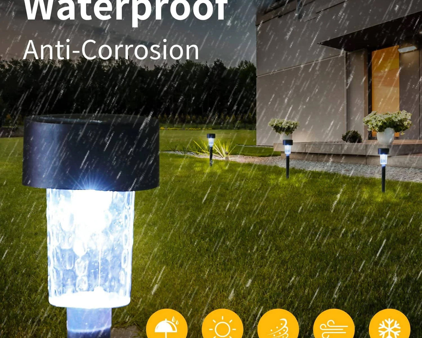 Solar Panel Led Spike Spot Light Landscape Garden Yard Path Lawn Outdors Solar Lamps, Waterproof Outdoor Decorative Landscape Lights for Garden, Patio, Yard, Walkway (PCs:- 24)