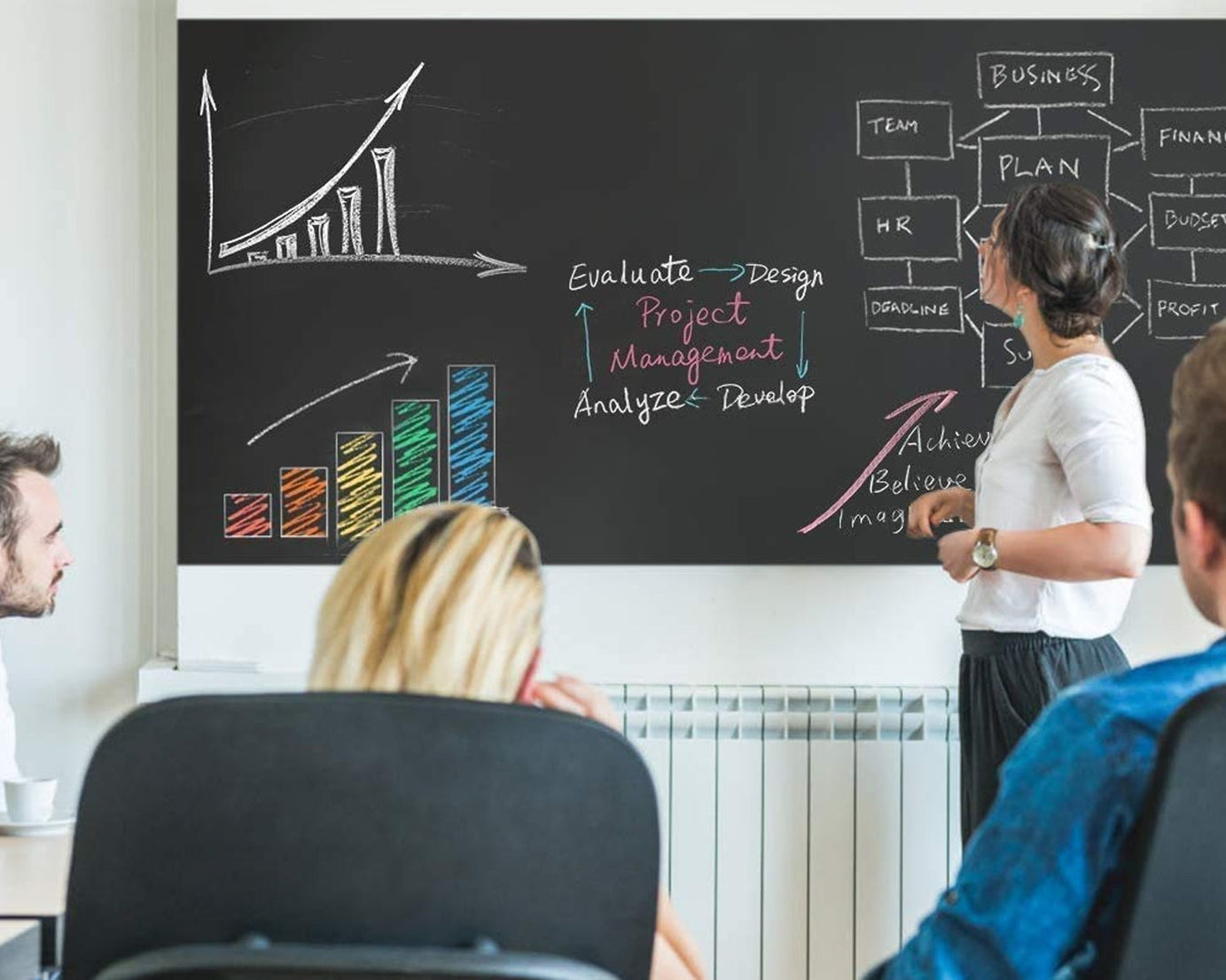 Blackboard sticker detailed view