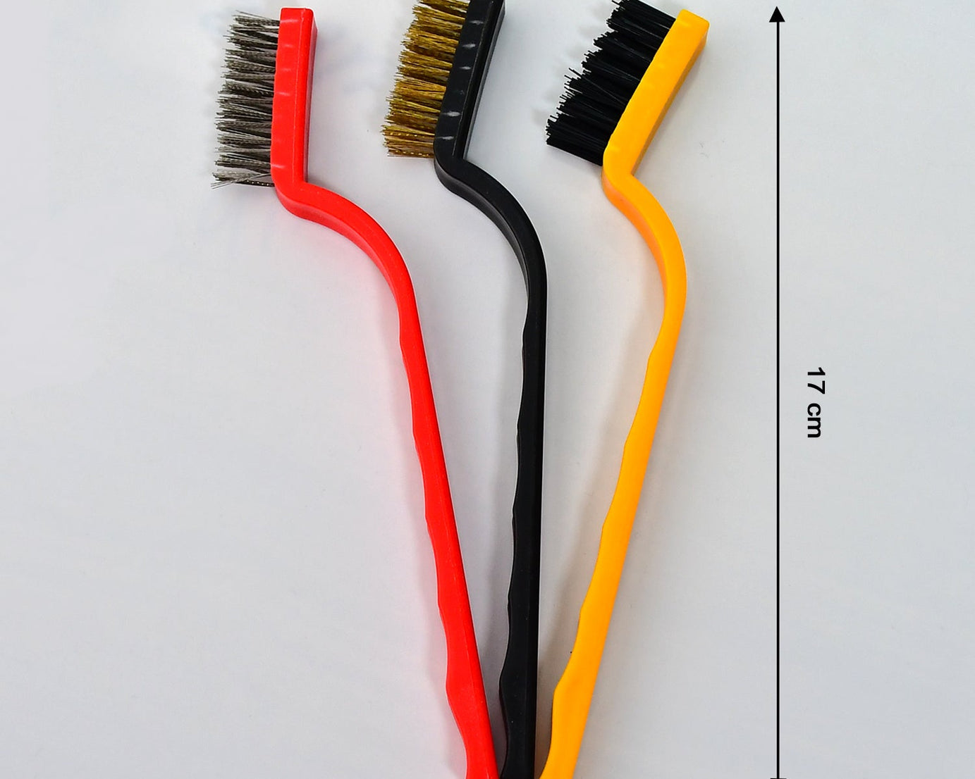 3-Piece Mini Wire Brush Set: Tackle Tough Cleaning Jobs (Multi-Material)