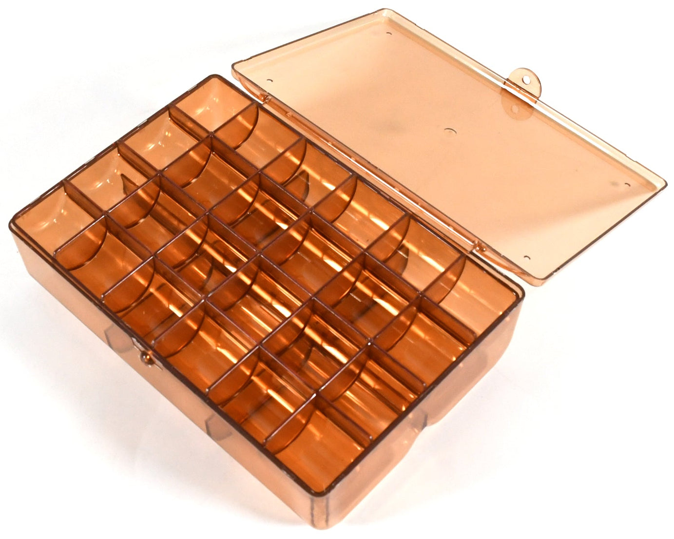 2 layer Acrylic Jewelry Storage Box Dustproof Earring Box, Storage Box Portable Nail Art Storage Case, 24-Grid Small and 6-Grid Big case Makeup Vanity Box (1 Pc / 30 Compartment)