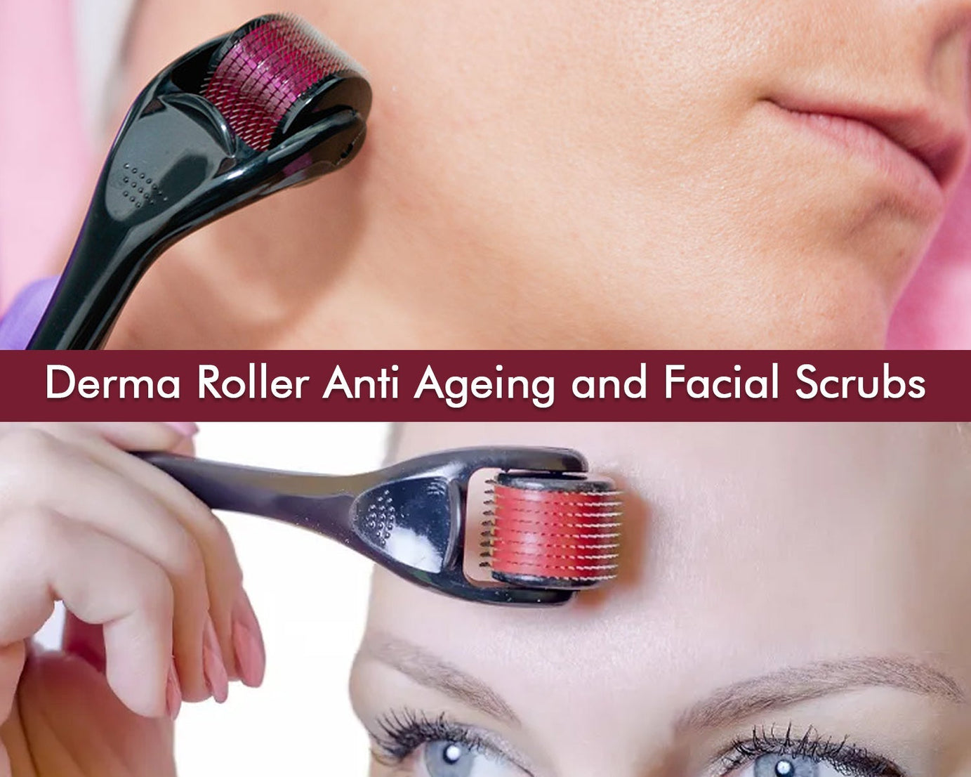 Derma Roller Anti Ageing and Facial Scrubs & Polishes Scar Removal Hair Regrowth (0.75mm)