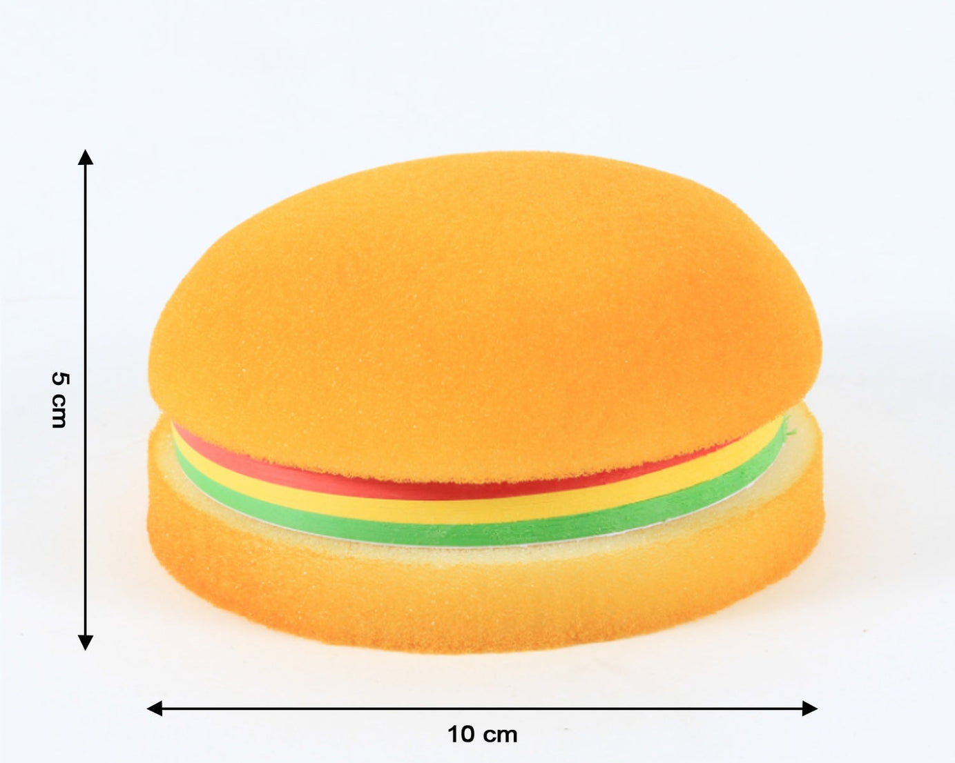 Fun burger-shaped sticky notes, multicolor mini pads