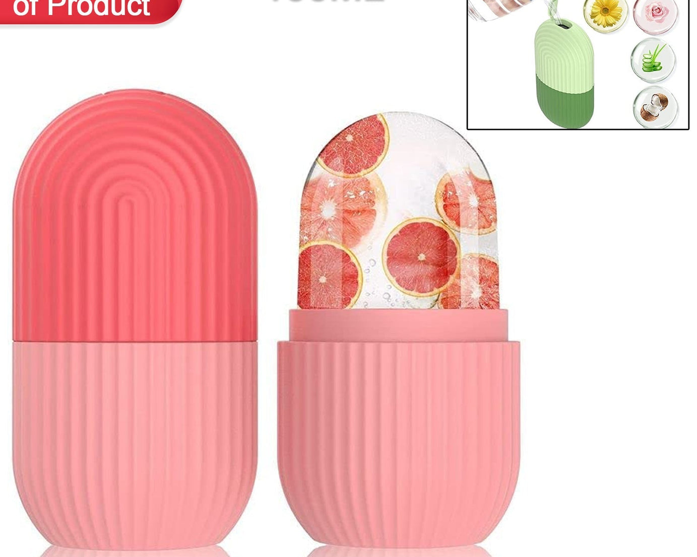 Ice roller for face and eye massage with reusable design