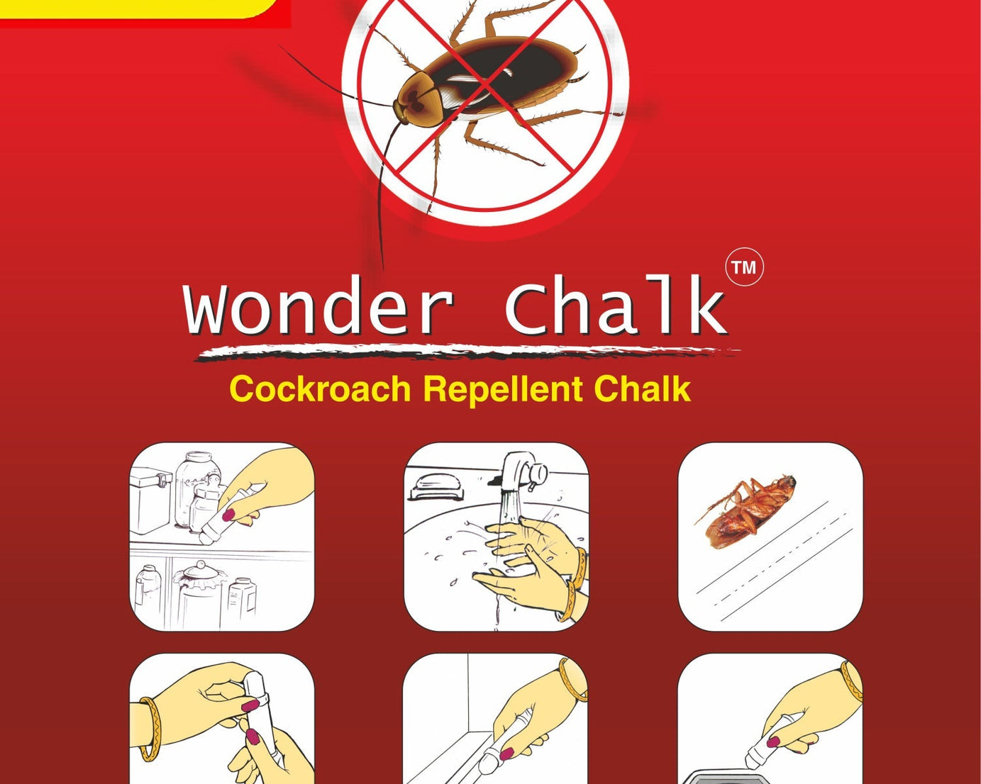Pack of cockroach killer chalk.
