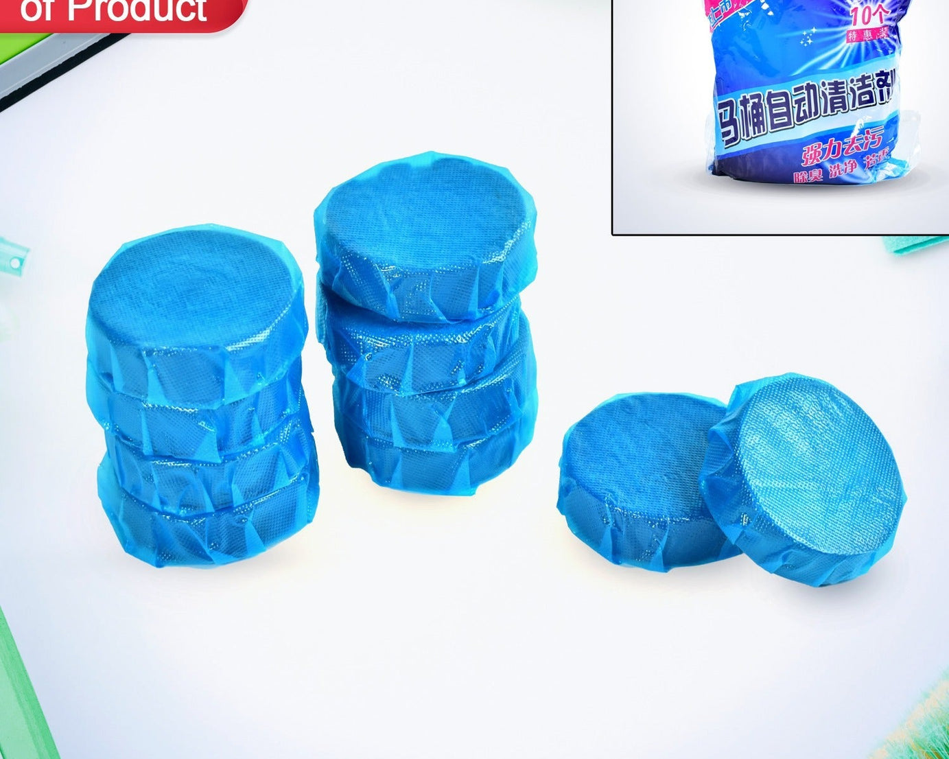 Blue bubble toilet cleaner for effective cleaning