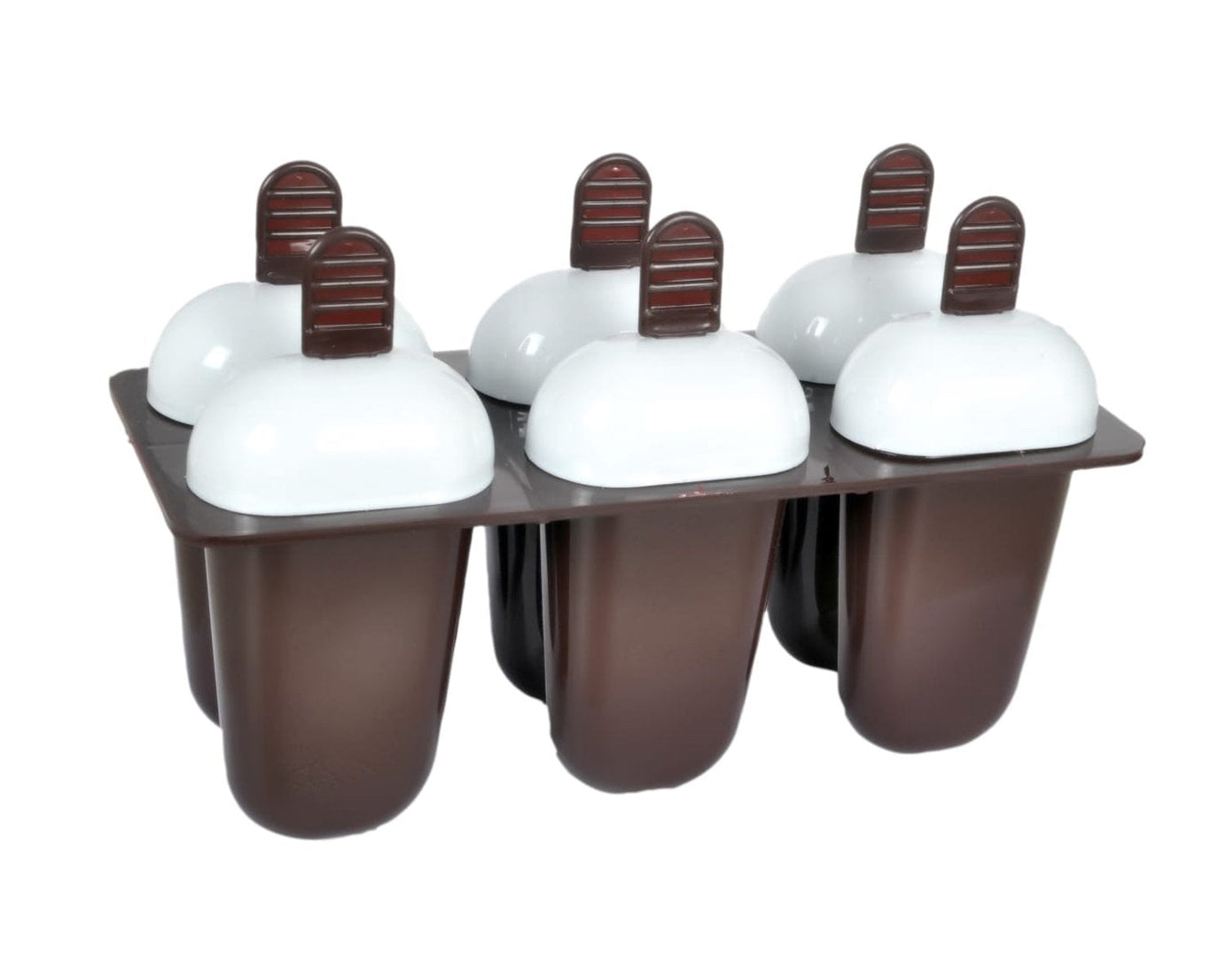 Plastic Ice Candy Maker Kulfi Maker Moulds Set with 6 Cups (Multicolour)