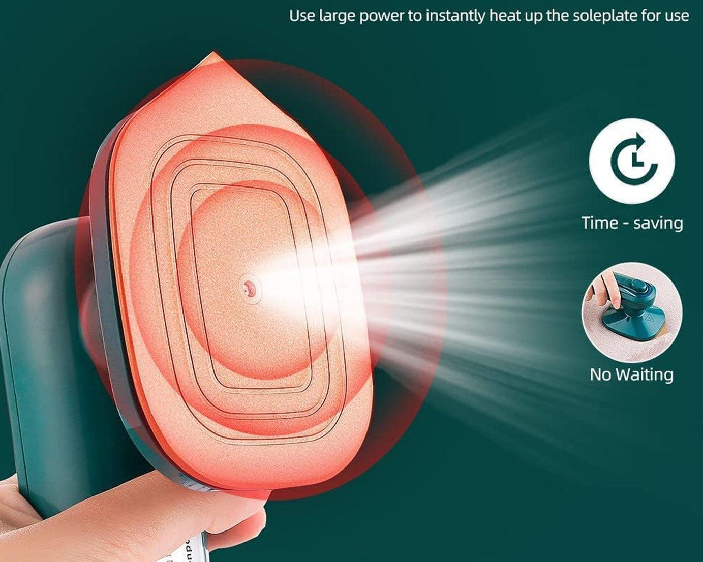 0312 Mini Steam Iron Handheld Garment Steamer for Clothes - Portable Travel Household Ironing Machine Fast Heat Up, Powerful Steam, Compact Design for Travel and Home Quilting Sewing Iron Useful Gifts For Family Members, Friends, Birthday (1 Pc)