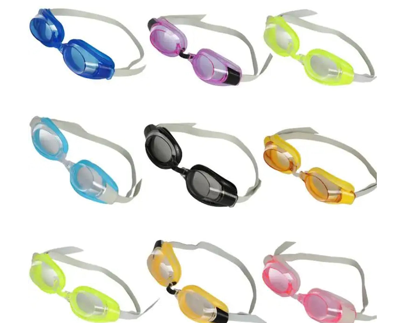 Adjustable swimming goggles with clear vision and anti-fog