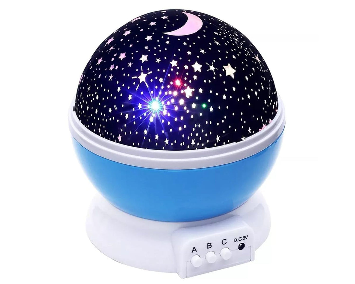 Colour-changing star projector night lamp
