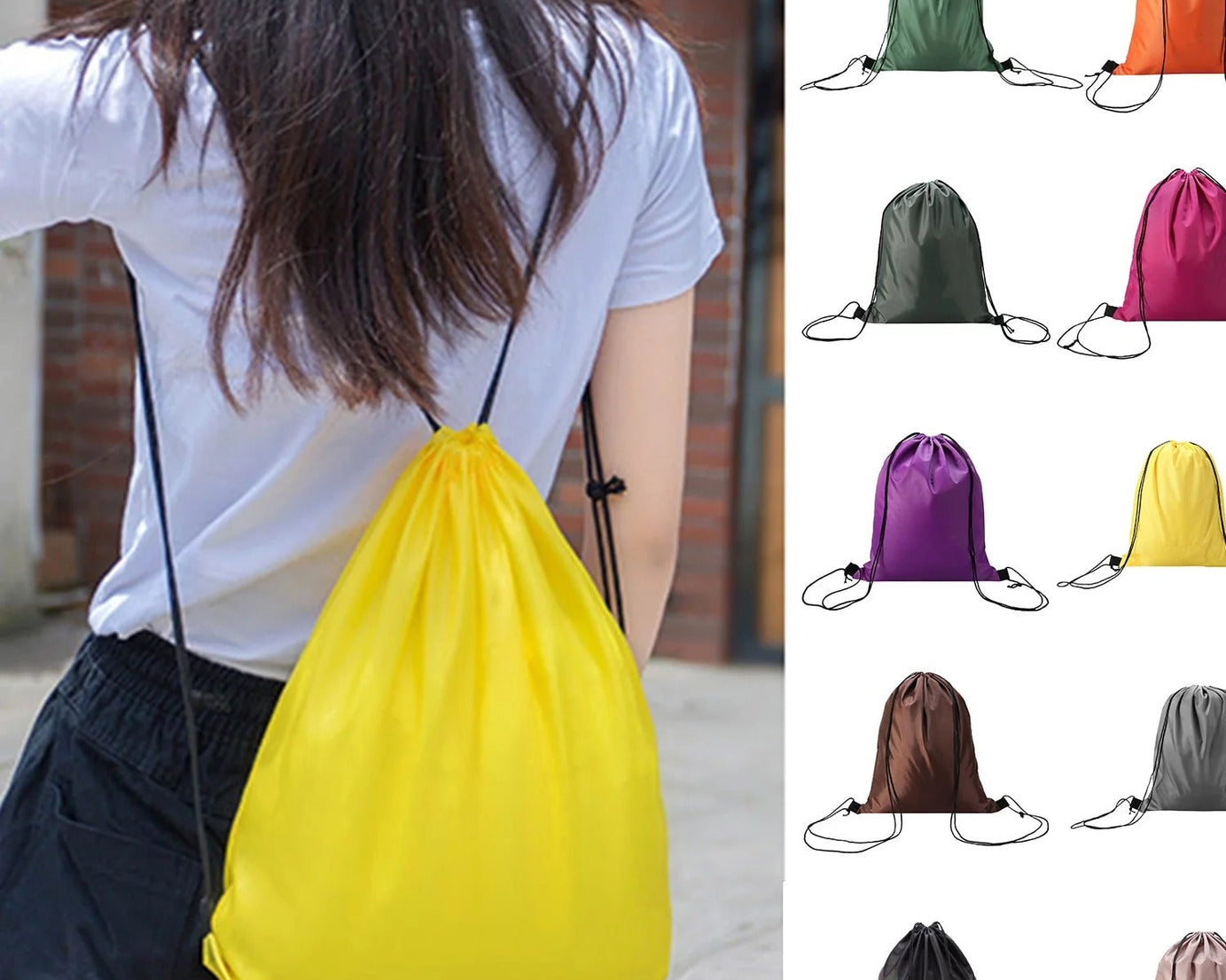 7603 Sport Bag Drawstring Backpack Sports High Quality String Bag Sport Gym Sack pack for Women Men Large