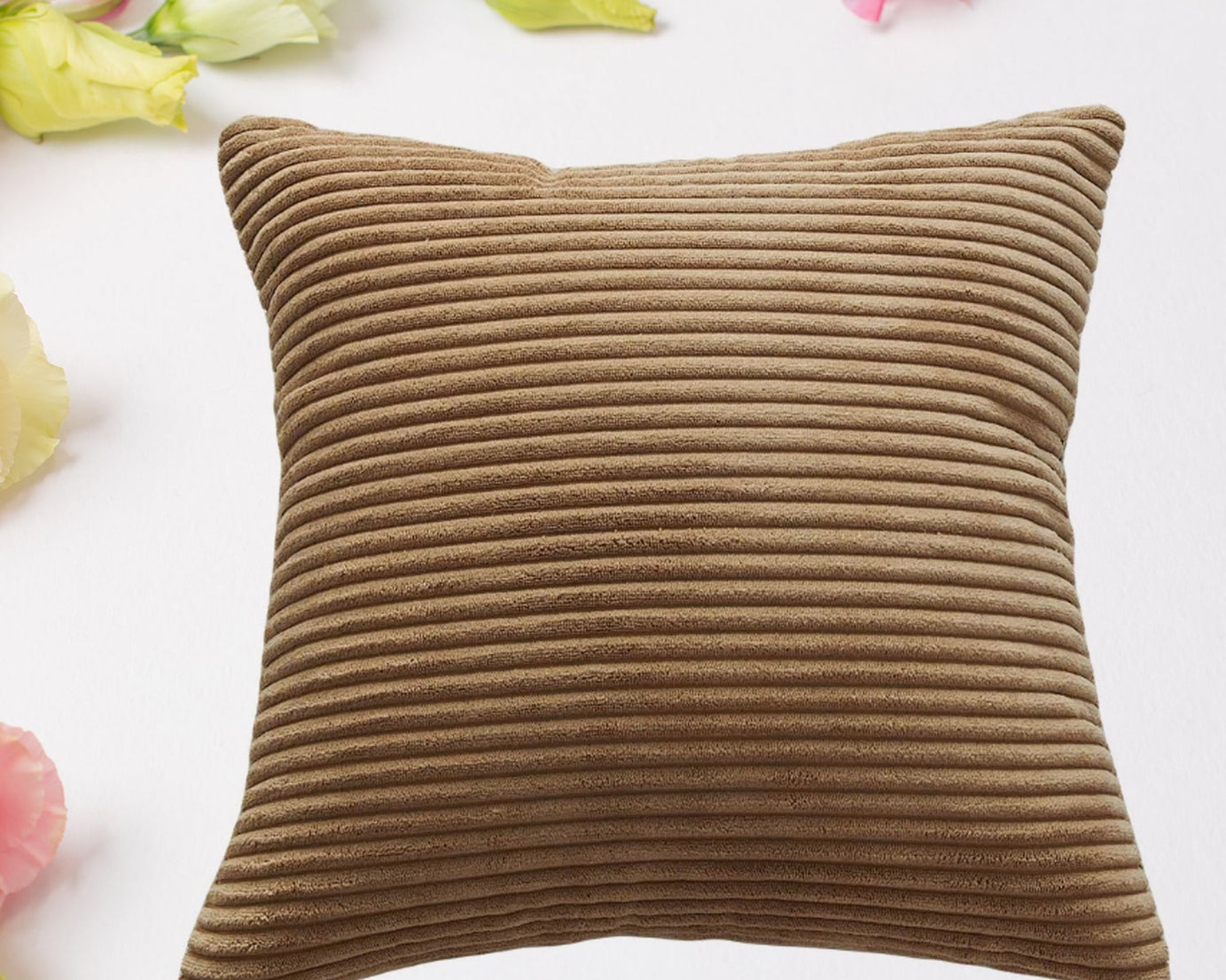 Throw Pillow Covers, 16x16 inch, Pack of 1 Couch Pillows Cover, Soft Corduroy Decorative Pillow Covers, Square Pillowcase for Bed Sofa Chair Bedroom Home Farmhouse Decor (1 Pc)