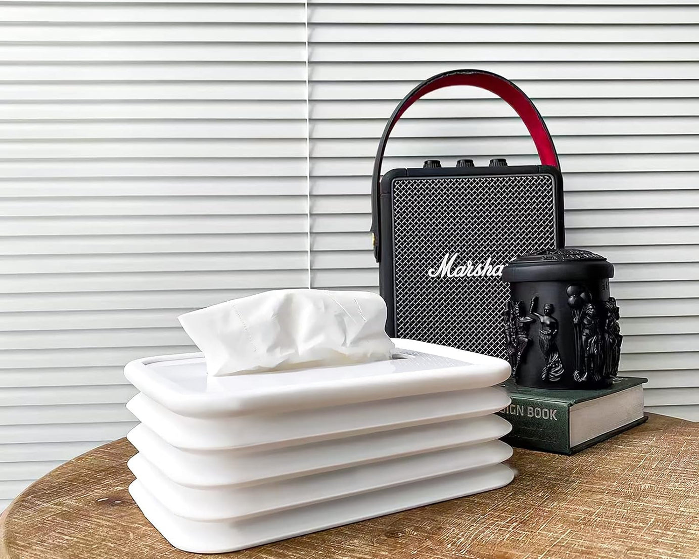 Tissues Holder Silicone Simple Tissue Box Tissues Cylinder Tissues Cube Box Tissue Holder for Bathroom Office Car Bedroom for Bathroom Room Office Car