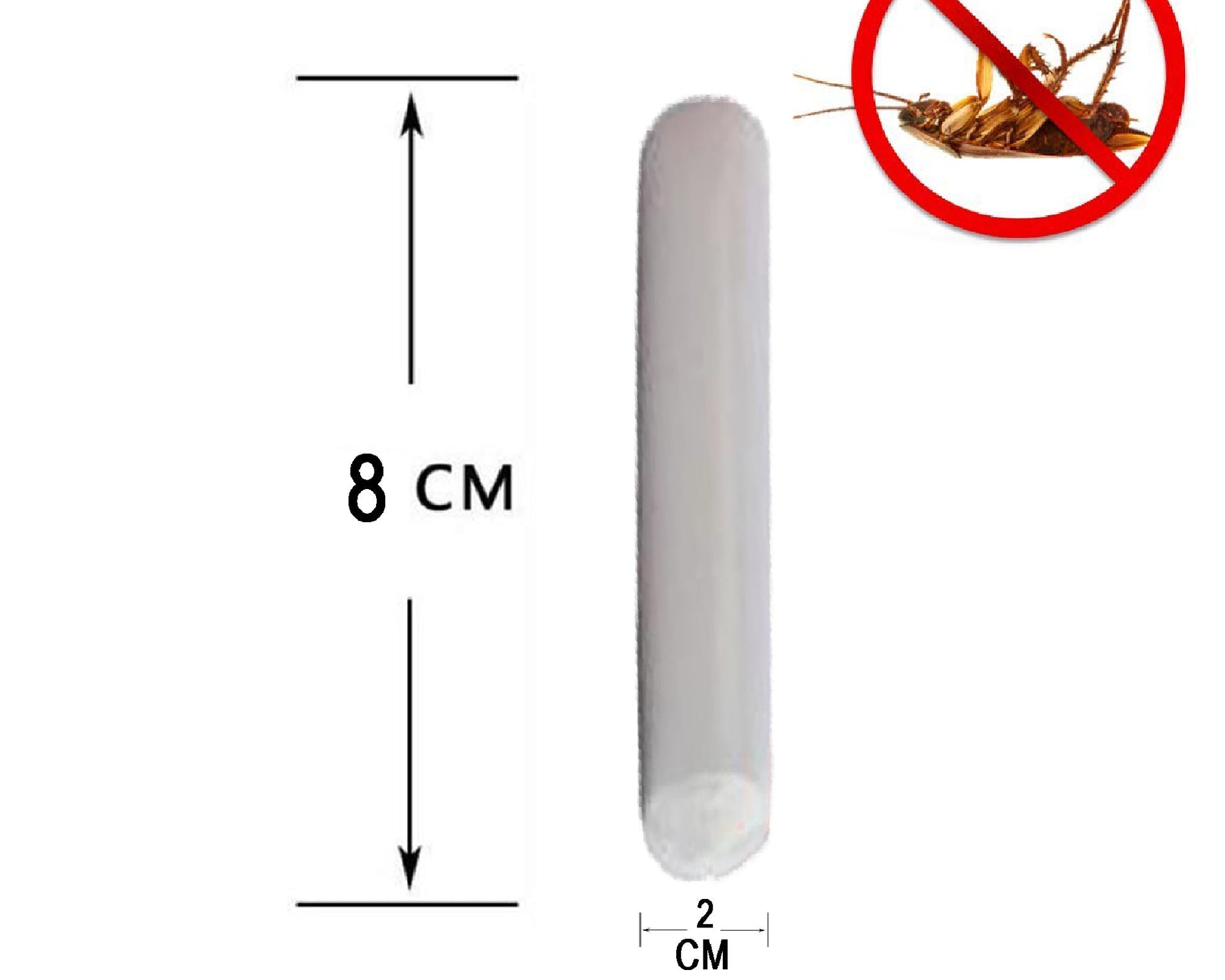 12 pieces of cockroach killer chalk.