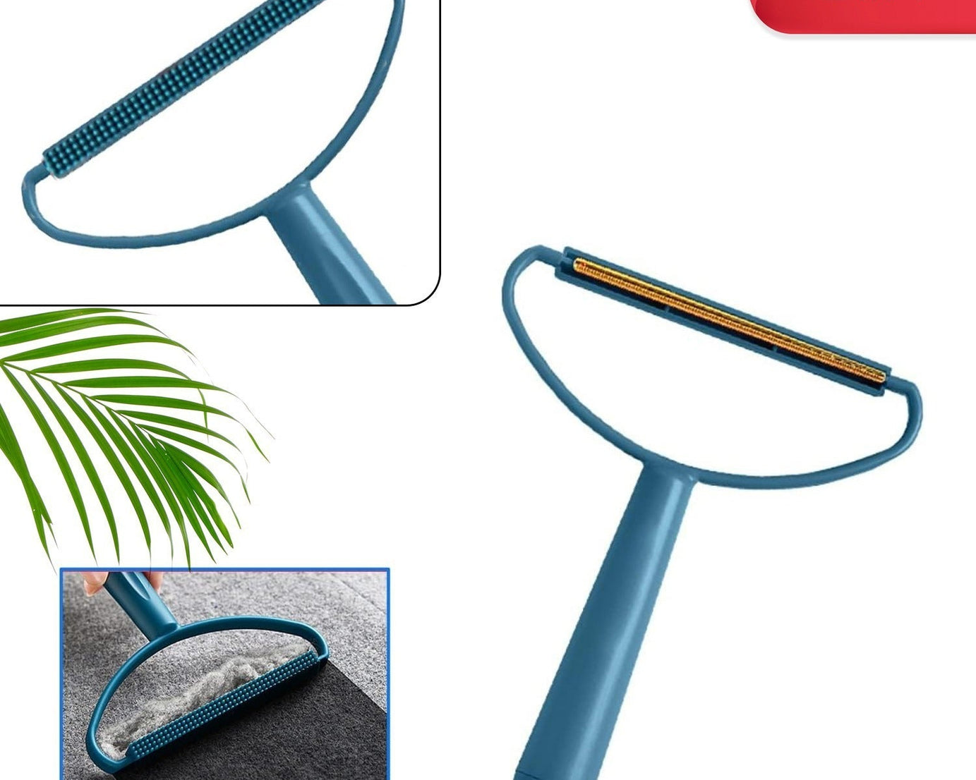 2in1 Portable Lint Remover at Home Use | Use for Removing Lint Dust in Furniture and Wool Clothes Sweater Carpet | Woolen Fabrics Brush Sticky Lint Roller with Long Handle (1 Pc)