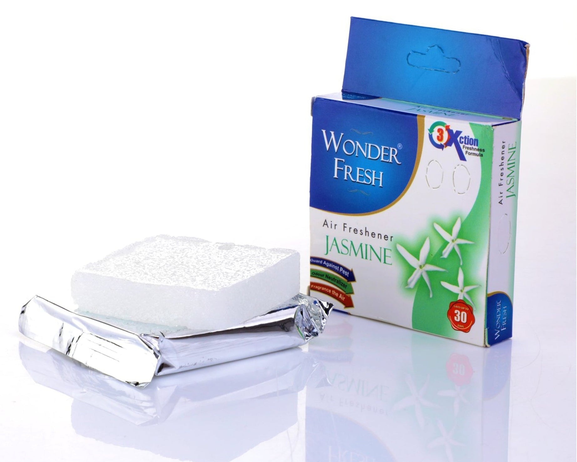Pack of air freshener blocks, 50 grams for odor control.