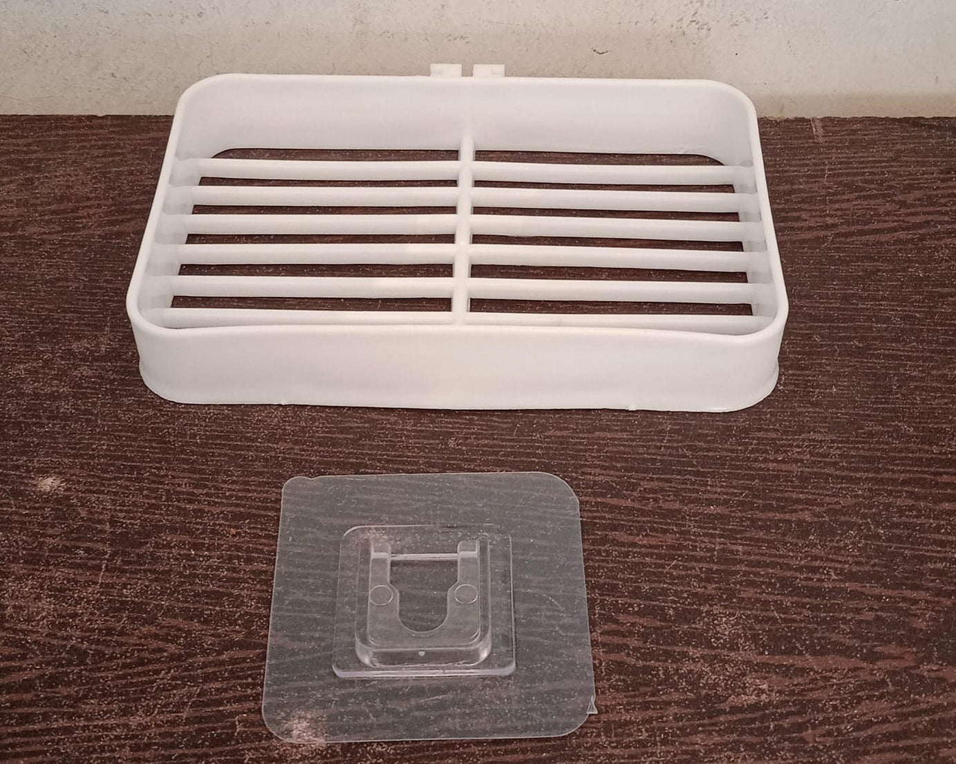 Bathroom & Kitchen Soap Holder: Self-Adhesive (Plastic Box)