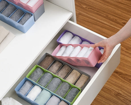 Plastic organizer tray with dividers, designed for bead and small parts storage.