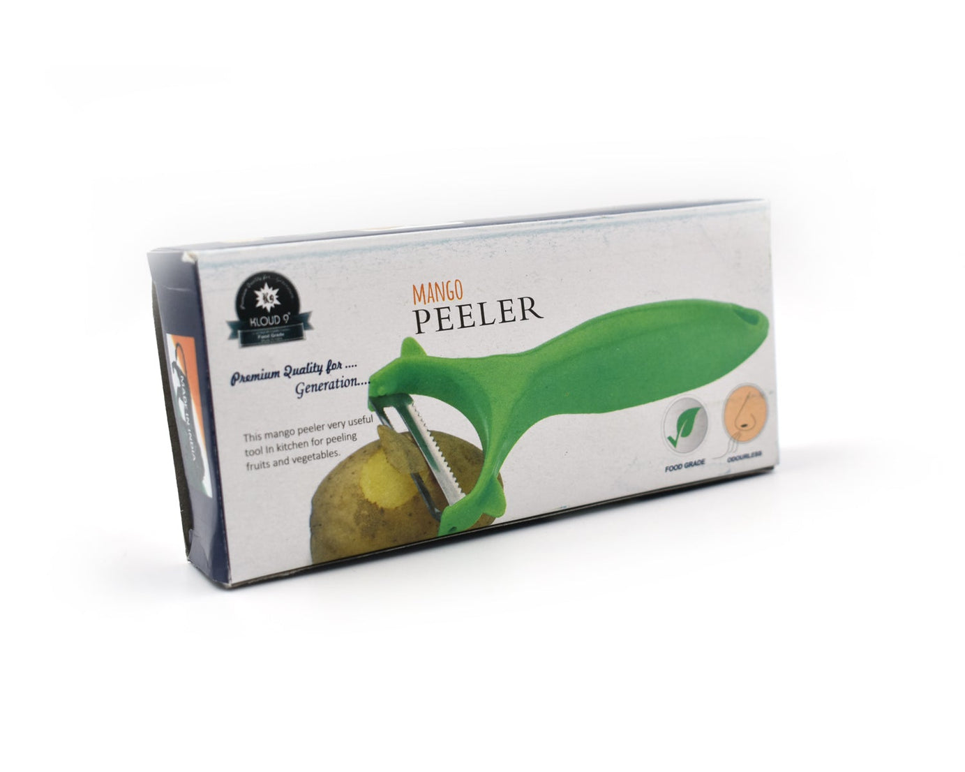Precision peeler for removing skin from fruits and vegetables.