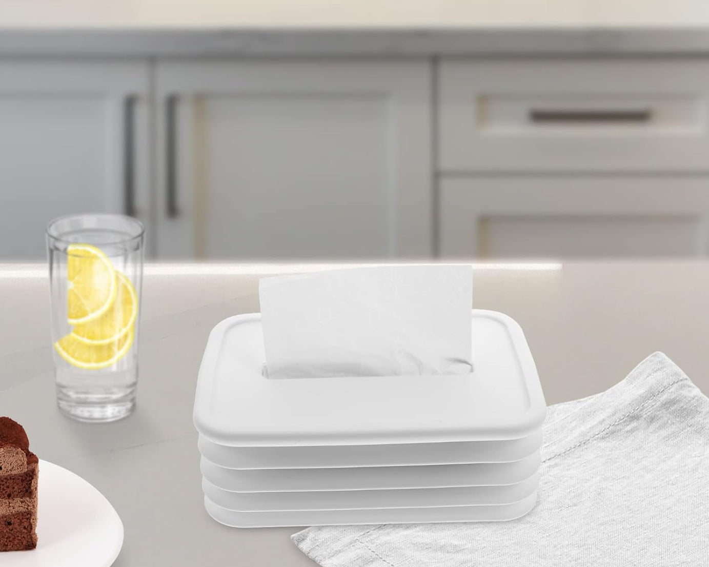 Tissues Holder Silicone Simple Tissue Box Tissues Cylinder Tissues Cube Box Tissue Holder for Bathroom Office Car Bedroom for Bathroom Room Office Car