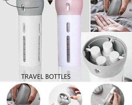 Travel set with refillable bottles