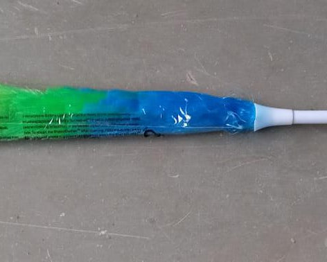 Feather duster with colorful design