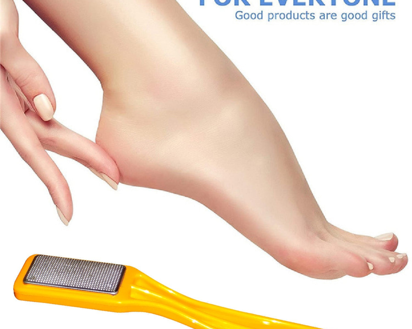 Foot file with ergonomic handle for skin removal